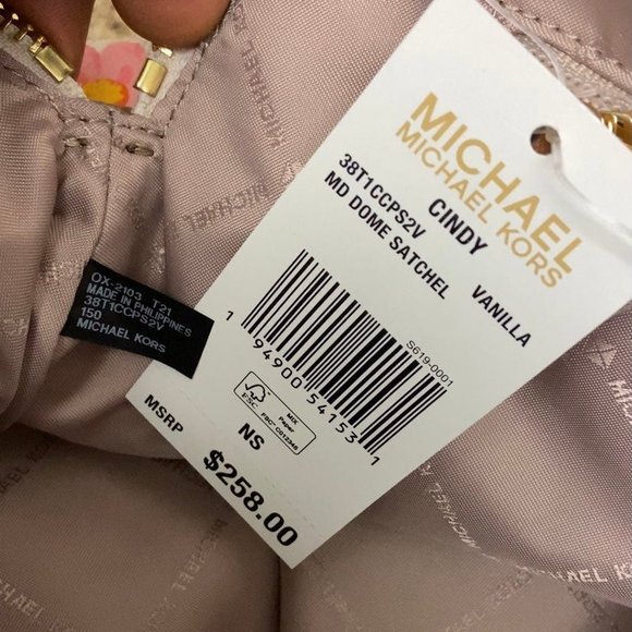 Michael Kors Cindy Floral Satchel - Picture 6 of 6